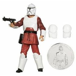 STAR WARS -  CLONE TROOPER IN TRAINING FATIGUES FIGURINE WITH COLLECTOR COIN -  30TH ANNIVERSARY 55