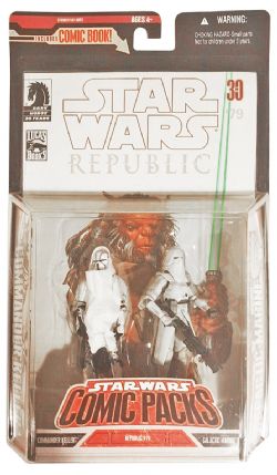 STAR WARS -  COMMANDER KELLER AND GALACTIC MARIN ACTION FIGURE AND STAR WARS COMIC  (6 INCH)