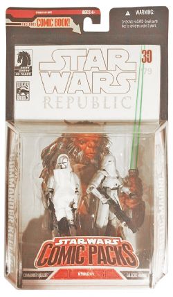 STAR WARS -  COMMANDER KELLER & GALACTIC MARIN ACTION FIGURINES (3.75