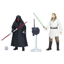 STAR WARS -  DARTH MAUL AND QUI-GON JINN FIGURINES (3.75