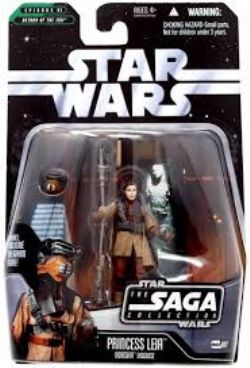 STAR WARS -  HASBRO STAR WARS THE SAGA COLLECTION PRINCESS LEIA BOUSHH DISGUISE #001 SEALED CANADIAN CARD 001 -  THE SAGA COLLECTION 001