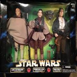 STAR WARS -  LUKE SKYWALKER (IN TATOOINE GEAR), PRINCESS LEIA (IN BOUSHH DISGUISE) AND HAN SOLO (IN BESPIN GEAR) FIGURES 3-PACK (12 INCH) -  ACTION COLLECTION