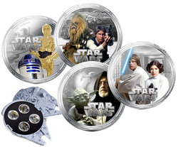 STAR WARS -  MILLENIUM FALCON SET - STAR WARS -  2011 NEW ZEALAND COINS 01