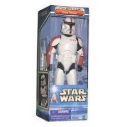 STAR WARS -  NEW STAR WARS ATTACK OF THE CLONES 12 INCH CLONE TROOPER RED/WHITE VARIANT MIB -  THE CLONE WAR