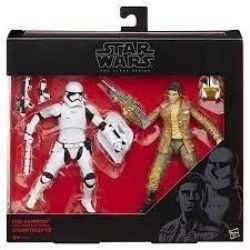 STAR WARS -  POE DAMERON & STORM TROOPER RIOT CONTROL FIGURES SET -  THE BLACK SERIES