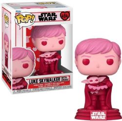 STAR WARS -  POP! VINYL BOBBLE-HEAD OF LUKE SKYWALKER WITH GROGU (4 INCH) -  POP! VALENTINE 494