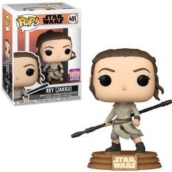 STAR WARS -  POP! VINYL BOBBLE-HEAD OF REY (JAKKU) (4 INCH) -  FUNKO 2021 SUMMER CONVENTION 451