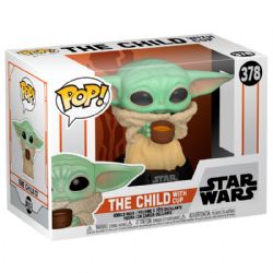 STAR WARS -  POP! VINYL FIGURE OF THE CHILD (GROGU) WITH CUP (4 INCH) -  THE MANDALORIAN 378