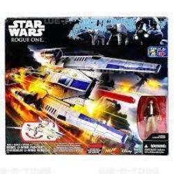 STAR WARS -  REBEL U-WING FIGHTER WITH CASSIAN ANDOR FIGURINE