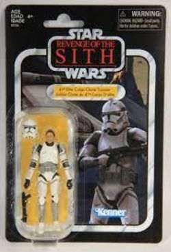 STAR WARS -  REVENGE OF THE SITH - 41ST ELITE CORPS CLONE TROOPER FIGURINE (3.75