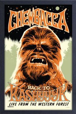 STAR WARS -  ROCK POSTER - CHEWBACCA FRAMED PICTURE (13