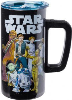 STAR WARS -  STAINLESS STEEL COFFEE MUG WITH HANDLE, (15 OZ)