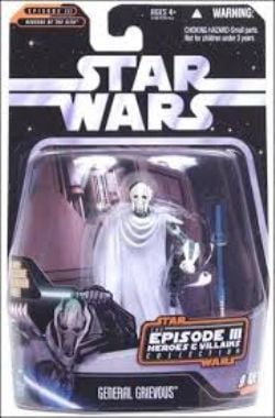 STAR WARS -  STAR WARS GENERAL GRIEVOUS FIGURE SAGA COLLECTION REVENGE OF THE SITH MOSC 2006 CANADIAN CARD 9/12 -  THE SAGA COLLECTION 9/12