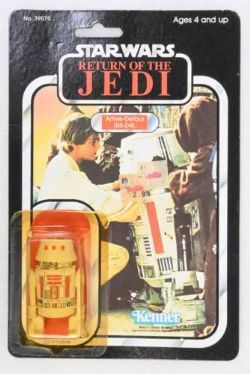 STAR WARS -  STAR WARS ROTJ  R5-D4 RETURN OF JEDI FIGURE 1983 KENNER MOC 77 BACK -  THE RETURN OF THE JEDI