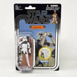 STAR WARS -  STAR WARS VINTAGE COLLECTION VC14 SANDTROOPER CHROME FOIL MOC CARDED & CASE 14 -  THE VINTAGE COLLECTION 14