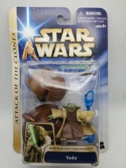 STAR WARS -  STAR WARS YODA BATTLE OF GEONOSIS ATTACK OF THE CLONES SAGA 3.75 INCH FIGURE -  ATTACK OF THE CLONES