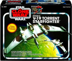 STAR WARS -  THE CLONE WARS REPUBLIC - V-19 TORRENT STARFIGHTER -  THE VINTAGE COLLECTION