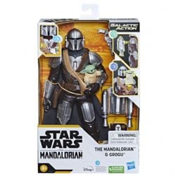 STAR WARS -  THE MANDALORIAN WITH GROGU FIGURE (SPEAKS IN FRENCH)