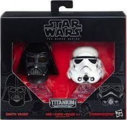 STAR WARS -  TITANIUM HELMETS OF DARTH VADER & STORMTROOPER -  THE BLACK SERIES 03