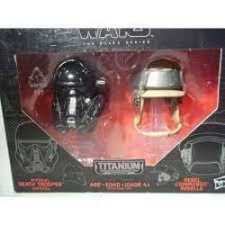 STAR WARS -  TITANIUM HELMETS OF IMPERIAL DEATH TROOPER & REBEL COMMANDO -  THE BLACK SERIES 06