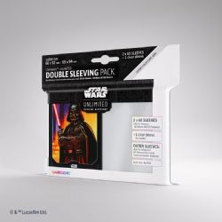 STAR WARS UNLIMITED -  STANDARD SIZE SLEEVES -DOUBLE PACK - DARTH VADER (60-60) -  GAMEGENIC