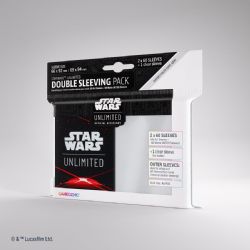 STAR WARS UNLIMITED -  STANDARD SIZE SLEEVES - DOUBLE PACK - SPACE RED (60-60) -  GAMEGENIC