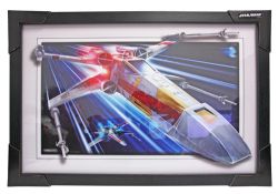 STAR WARS -  X-WING - FRAMED PICTURE (WHITE) (13
