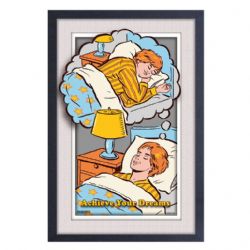 STEVEN RHODES -  ACHIEVE YOUR DREAMS - FRAMED PICTURE (WHITE)  (13