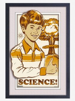 STEVEN RHODES -  SCIENCE - FRAMED PICTURE (WHITE)  (13