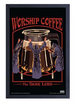 STEVEN RHODES -  WORSHIP COFFEE FRAMED PICTURE FRAME (13