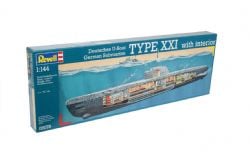 SUBMARINES -  DEUTSCHES U-BOOT TYP XXI MIT INTERIEUR - 1/144 (SKILL LEVEL 4)