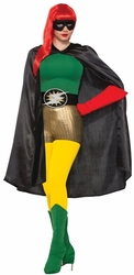 SUPER HERO CAPE ADULT - BLACK -  CLOAKS