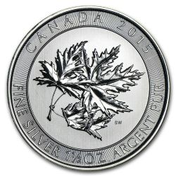 SUPER MAPLE LEAVES - 1 1/2 OUNCE FINE SILVER COIN -  2015 CANADIAN COINS