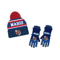 SUPER MARIO -  BEANIE WITH POMPOM AND GLOVES