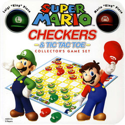 SUPER MARIO -  CHECKERS AND TIC TAC TOE GAMES - COLLECTOR'S EDITION