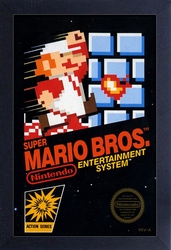 SUPER MARIO -  NES COVER - FRAMED PICTURE (13