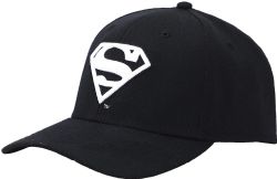 SUPERMAN -  BLACK ADJUSTABLE CAP