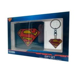 SUPERMAN -  WALLET AND KEYCHAIN GIFT SET