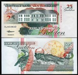 SURINAME -  25 GULDEN 1998 (UNC) 138D