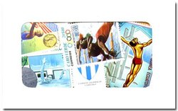 SWIMMING -  100 ASSORTED STAMPS - SWIMMING