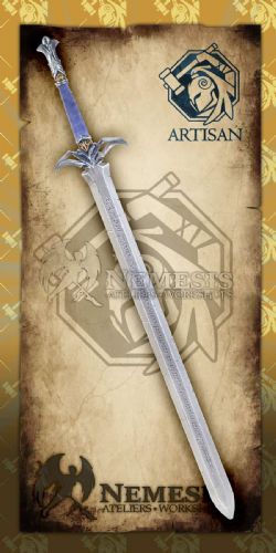 SWORD -  ELVEN SWORD - TARNISHED STEEL - NOTCHED (44 IN) -  ARTISAN