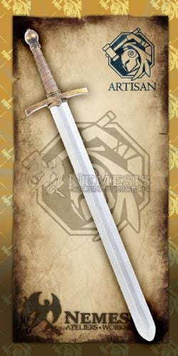 SWORDS -  KNIGHT SWORD - WOOD AND LEATHER - BRONZE - NORMAL (36