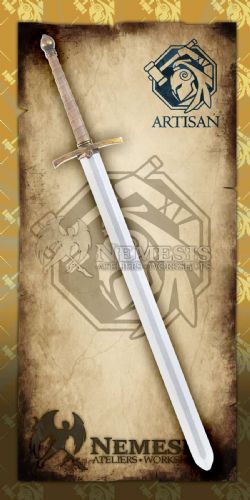 SWORDS -  KNIGHT SWORD - WOOD AND LEATHER - BRONZE - NORMAL (44