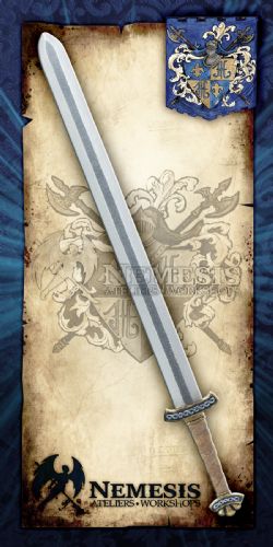 SWORDS -  VIKING SWORD - WOOD COVER WITH LEATHER (36