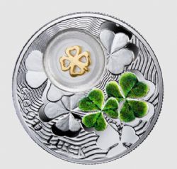 SYMBOLS OF LUCK -  FOUR-LEAF CLOVER -  2014 MINT OF POLAND COINS