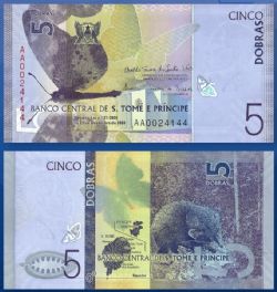 SÃO TOMÉ AND PRÍNCIPE -  5 DOBRAS 2020 (UNC)