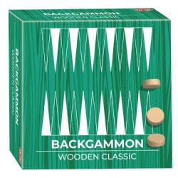 TACTIC -  BACKGAMMON (MULTILINGUAL) -  WOODEN CLASSIC