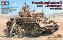 TAMIYA -  1/35 - TANK PANZERFWAGEN IV ASF.F &MOTORCYCLE 