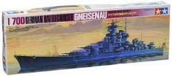 TAMIYA -  1/700 - GNEISENAU - GERMAN BATTLESHIP -  WATER LINE SERIES