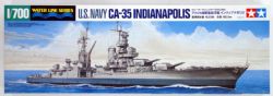 TAMIYA -  1/700 - INDIANAPOLIS CA-35 - U.S. NAVY BATTLESHIP -  WATER LINE SERIES